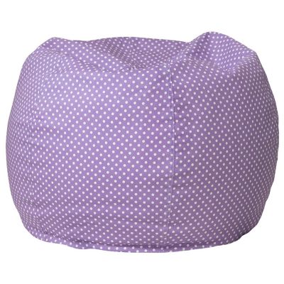 Emma + Oliver Small Lavender Dot Bean Bag Chair for Kids and Teens Image 1