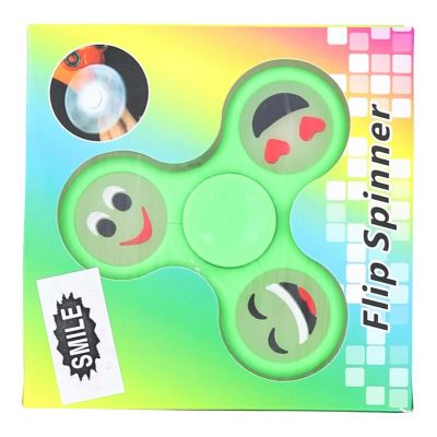 Emoji Smile Fidget Spinner  Green Image 2