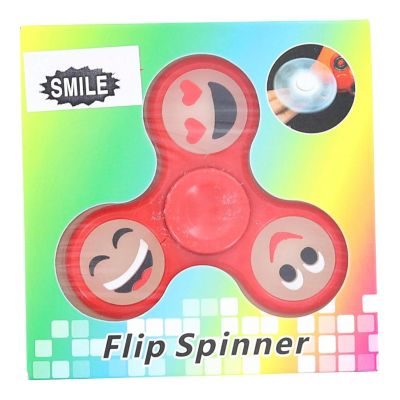 Emoji Smile Fidget Spinner  Red Image 2