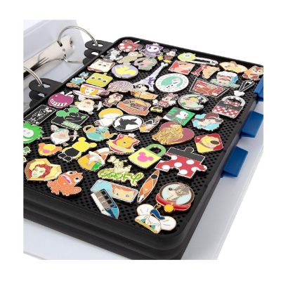 Enamel Pin Display Pages (1 PK) - Display and Trade Your Disney Collectible Pins in Any 3-Ring Binder - Pages Lay Flat with Pinbacks and NO Sagging! (Black - Pi Image 2
