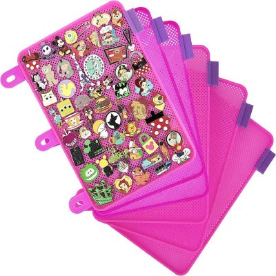 Enamel Pin Display Pages (6 PK) - Display and Trade Your Disney Collectible Pins in Any 3-Ring Binder - Pages Lay Flat with Pinbacks and NO Sagging! (Pink - Pin Image 1