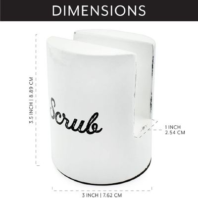 Enamel Sponge Holder, White Rustic Farmhouse Enamelware Kitchen Sink Accessory Image 3