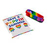 End of Year Lotsa Pops Popping Toy Rainbow Bracelets with Card for 12 Image 2