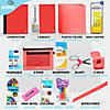 enday School Supply Kit, Red, 71-Piece Set Image 2