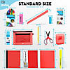 enday School Supply Kit, Red, 71-Piece Set Image 4