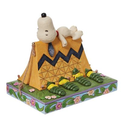 Enesco Jim Shore Peanuts Snoopy and Woodstock Camping Figurine 6.6 Inch Image 3