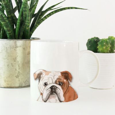 English Bulldog Up Close Ceramic Mug Image 1