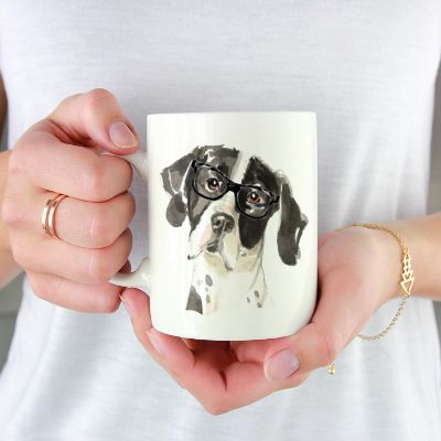 English Pointer Black Glasses Mug Image 1