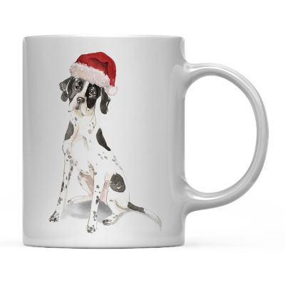 English Pointer Santa Hat Ceramic Mug Image 2