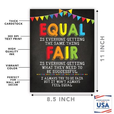 Equal vs Fair Classroom 8.5x11in Image 1