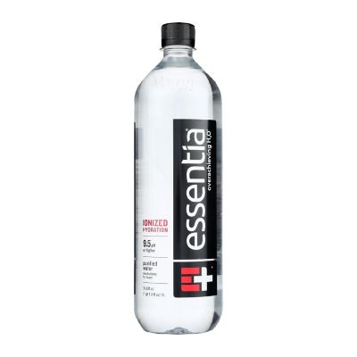 Essentia Hydration Perfected Drinking Water - 9.5 ph. - Case of 12 - 1 Liter Image 1