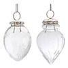 Etched Glass Teardrop Ornament (Set Of 6) 3.5"H, 4.25"H Image 1