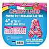 Eureka Candy Land Peppermint Stripe Deco 4" Letters, 176 Per Pack, 3 Packs Image 1