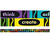 Eureka Crayola Inspirational Words Deco Trim, 37 Feet Per Pack, 6 Packs Image 1