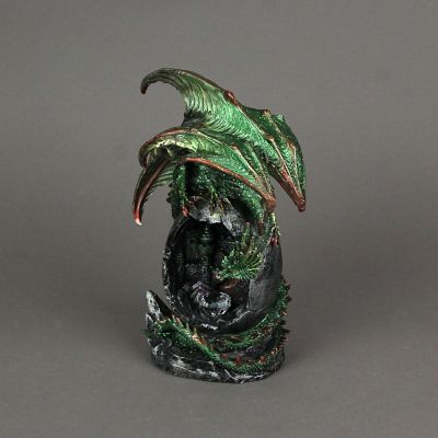 Everspring Green Dragon On Castle with Color Changing LED Crystal Gem Statue Image 3