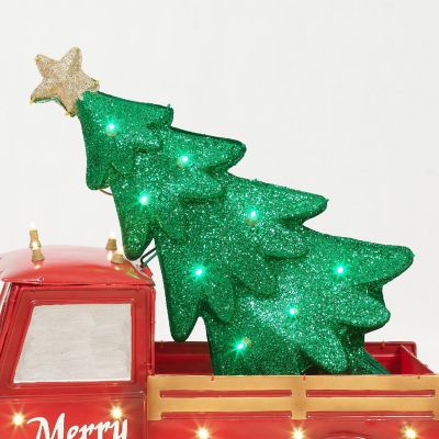 Everstar 28" UL LED TRUCK WITH CHRISTMAS TREE SCULPTURE, Red Image 2