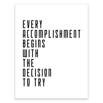 Every Accomplishment Begins 1Pk 8.5x11in Image 1