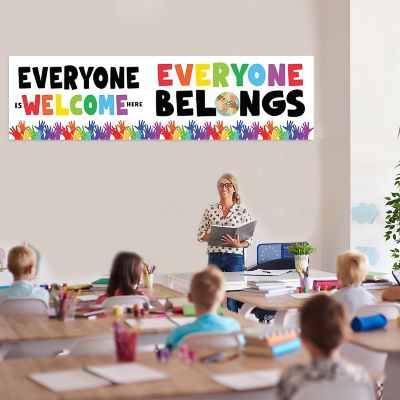 Everyone Is Welcome Banner 2PC - 13 x 48 Inch Image 1