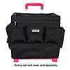 Everything Mary Storage Collapsible Rolling Cart Small With Lid Pink Image 3