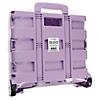 Everything Mary Storage Collapsible Rolling Cart Small With Lid Purple Image 1