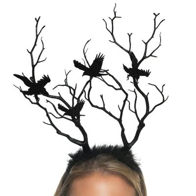 Evil Witch Crow Crown Adult Costume Accessory Image 1