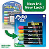 EXPO Neon Dry Erase Markers, Assorted Colors, Bullet Tip, 5 Count Image 1