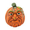 Expressive Pumpkin Frown Resin Fall Decoration Image 1