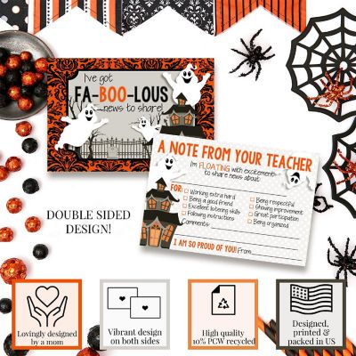 Fa-BOOlous Ghost Teacher Mail for Students by AmandaCreation 30ct Image 2