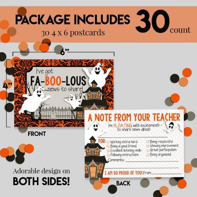 Fa-BOOlous Ghost Teacher Mail for Students by AmandaCreation 30ct Image 3
