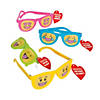 Face Emoji Pinhole Glasses Valentine Exchanges with Card for 12 Image 1