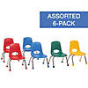 Factory Direct Partners 10 in Stack Chair with Ball Glides, 6-Piece Image 2