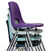 Factory Direct Partners 12 In Stack Chair With Swivel Glides, 4-Pack - Contemporary/Purple Image 1