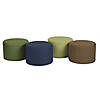 Factory Direct Partners Softscape 12 In Round Ottoman. 4-Pack - Earthtone Image 1