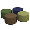 Factory Direct Partners Softscape 12 In Round Ottoman. 4-Pack - Earthtone Image 2