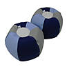 Factory Direct Partners SoftScape Bean Bag Chair Puffs 10 in Height, 2-Pack - Navy/Powder Blue Image 1