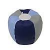 Factory Direct Partners SoftScape Bean Bag Chair Puffs 12 in Height, 2-Pack - Navy/Powder Blue Image 1