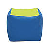 Factory Direct Partners SoftScape Square Bean Bag Chair Pouf 14in Height, 2-Piece - Lime/Raspberry Image 2