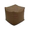 Factory Direct Partners SoftScape Square Bean Bag Pouf Chair- Chocolate Image 1