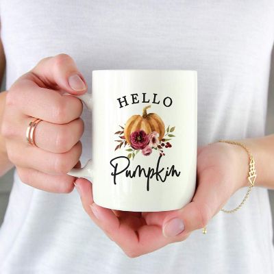 Fall 11oz. Ceramic Mug, Hello Pumpkin Image 1