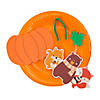 Fall Animals in Pumpkin Paper Plate Rocker Craft Kit - Makes 12 Image 1