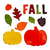 Fall Leaves and Pumpkins Thanksgiving Gel Window Clings Image 1