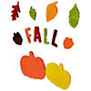 Fall Leaves and Pumpkins Thanksgiving Gel Window Clings Image 1