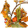 Fall Leaves  Berries and Pumpkins Artificial Thanksgiving Cornucopia Wreath - 18-Inch  Unlit Image 2