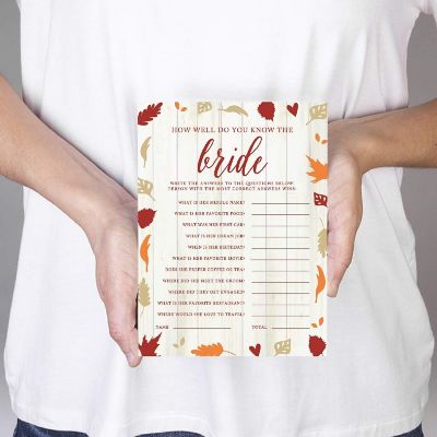 Fall Leaves Know the Bride Game, 20pk Image 2
