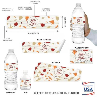Fall Leaves Labels 20pk 2.5x8.5in Image 1