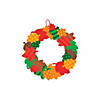 Fall Leaves Paper Wreath Craft Kit- Makes 12 Image 1