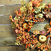 Fall Leaves  Pumpkins and Berries Artificial Thanksgiving Wreath - 19-Inch  Unlit Image 3