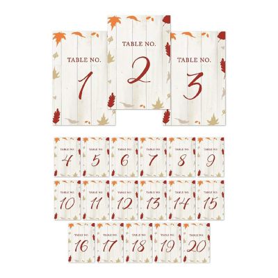 Fall Leaves Table Numbers 1 20 Image 1