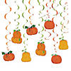 Fall Pumpkins Hanging Swirls - 12 Pc. Image 1