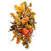 Fallen Leaves with Pine Cones and Pumpkins Artificial Thanksgiving Wreath  Orange 24-Inch Image 1